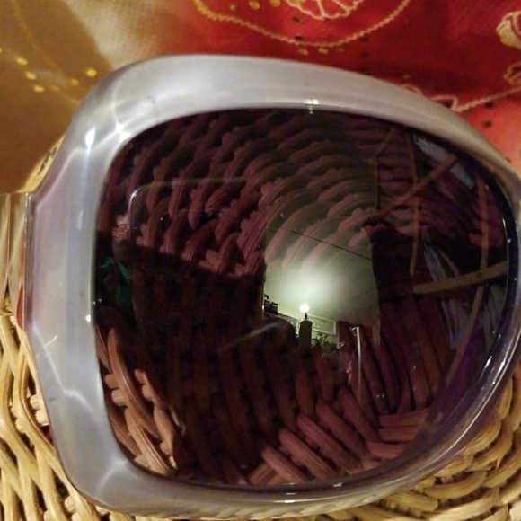 Vintage Gray Square Frame Sunglasses - Picture 5 of 8